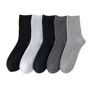Men's Crew <b>Socks</b> Solid Color Vertical Stripes Sweat Absorbent Breathable Odor Control Casual Business <b>Socks</b> - Product Image 5