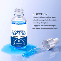 Sérum de croissance capillaire naturel et biologique, soin hydratant et apaisant efficace pour le cuir chevelu, sérum de soin du cuir chevelu au peptide de cuivre bleu GHK-CU
