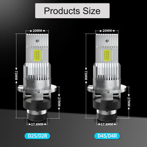 Direkt ab Werk: Verbesserte Plug-&-Play All-in-One D2S D2R D4S D4R 110W 11000LM D-Serie <span class=keywords><strong>Auto</strong></span>-LED-Scheinwerferlampe als HID-Ersatz - Product Image 2