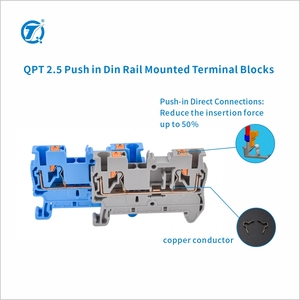 Bornes électriques QPT1.5 PT 500V 17.5A, bloc de bornes à montage sur rail DIN, <span class=keywords><strong>connexion</strong></span> de fils, bornier 16mm - Product Image 5