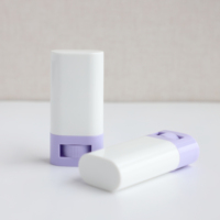 Haute qualité 15g couleur personnalisée vide déodorant conteneur ovale en plastique déodorant bâton conteneur