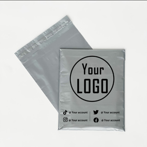 In Stock Eco Friendly Biodegradable Grey Poly Mailing Garment Clothing Packaging Shipping <b>Bags</b> <b>Compostable</b> Biodegradable Mailer - Product Image 1