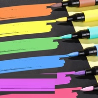 Marqueurs acryliques à pointe souple très vendus, pinceaux d'art pour enfants et stylos de couleur empilables, ensemble de marqueurs d'art