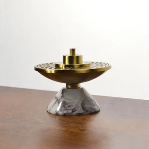 STONEKOCC Encensoir traditionnel arabe Mabkhara Oud en charbon de bois, violet Calacatta Viola, populaire au Moyen-Orient - Product Image 2