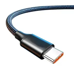 최고 판매자 나일론 꼰 USB 케이블 사용자 정의 100W USB 3.0 케이블 6A 초고속 충전 데이터 USB 케이블 유형 C 화웨이