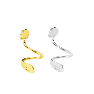 Orecchini a polsino E584 in lega di zinco, gioielli unisex alla moda. - Product Image 1