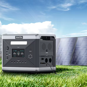Estación de Energía Portátil Solar Play de 2400W, Batería Externa Plegable LiFePO4 de 200W, Onda Sinusoidal Pura, MPPT, Compatible con Automóviles, para Emergencias al Aire Libre - Product Image 1