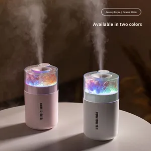 เครื่องเพิ่มความชื้นในรถยนต์แบบพกพา รุ่นใหม่ สไตล์โมเดิร์น พร้อมพอร์ต USB กำจัดกลิ่น ด้วยระบบพ่นละอองน้ำ ขนาดเล็ก วัสดุพลาสติก ความจุ 0.5 ลิตร เสียงเงียบ 36-45 เดซิเบล กำลังไฟ 4 วัตต์ พร้อมไฟสร้างบรรยากาศ - Product Image 2