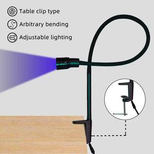 Lámpara LED UV de Escritorio con Abrazadera Ajustable para Secado de Gel, para Manicura y Técnicos de Pestañas - Con Interruptor de Pie - Product Image 2