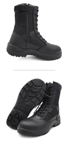 ハイトップ通気性安全靴男性用アンチスマッシュパンク防止メッシュアッパー建設現場ワークブーツソフトデュアル密度PU - Product Image 4