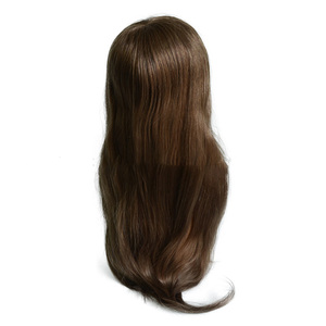 Peluca de cabello humano Remy <span class=keywords><strong>para</strong></span> mujer, tupé Q6 de color marrón claro de 20 pulgadas, <span class=keywords><strong>pelo</strong></span> Remy indio europeo <span class=keywords><strong>para</strong></span> mujer blanca - Product Image 5