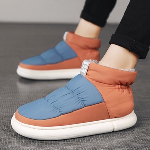 Bottes de neige unisexes, bottines à bout rond, tige synthétique, doublure en fourrure, semelle extérieure en caoutchouc, chaudes, antidérapantes, semelle intermédiaire en EVA - Product Image 2