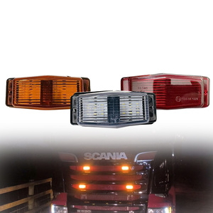 Hổ phách/trắng/đỏ 12-24V Đen/rõ ràng dẫn bên đánh dấu ánh sáng CE phê duyệt không thấm nước giải phóng mặt bằng chỉ số đèn cho xe tải rơ moóc - Product Image 1