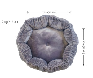 Hochwertiges Abnehmbares Reinigungsgeeignetes Katzen- und Hundebett für den Winter, Dick und Warm, Kristall-Superplüsch Haustierbett - Product Image 4