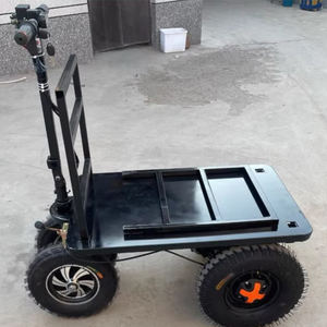 कृषि गोदामों के लिए थोक भारी शुल्क इलेक्ट्रिक ट्रॉली 4-पहिया धातु प्लेटफार्म ट्रक - Product Image 3