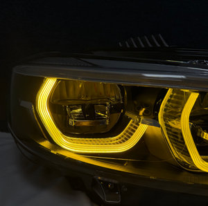 Ikon Phong Cách V2 <span class=keywords><strong>LED</strong></span> Đèn Pha Cho BMW F32 F80 F82 M3 M4 Double-Màu Sắc 6000K Mới Nâng Cấp Cao/Sương Mù Thấp Đèn Tín Hiệu - Product Image 4