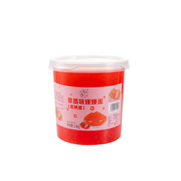 OEM Mélange de perles éclatantes saveur fraise pour thé au lait, spécial pour les salons de thé, 2,8 kg en conserve, ingrédients pour thé au lait, confiture de thé au lait coco, usage commercial