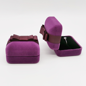 Custom Logo High-End Velvet Small Jewelry Metal Box <b>for</b> Jewelry Luxury - Product Image 2