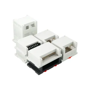 Modulo di plastica per iniezione Plc scatola di uscita in plastica Din Rail Plc involucro scatola di controllo industriale per elettronica Pcb