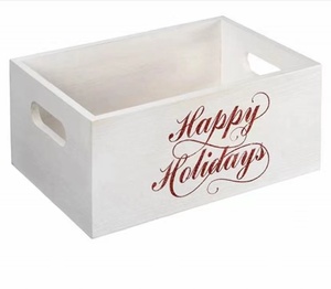 Gỗ lưu trữ Organizer <span class=keywords><strong>Box</strong></span> handmade giáng sinh giỏ quà tặng bằng gỗ giáng sinh hộp quà tặng giáng sinh hộp có nắp đậy - Product Image 4