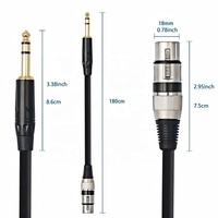 Câble audio OEM TRS mâle 6,35 mm vers XLR femelle 3 broches, plaqué or, double blindage, cuivre PVC, 1/3/5/10 m pour microphone, haut-parleur, radio