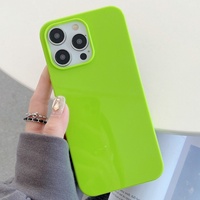 OEM Soft TPU INS Styles Glossy Candy Color Gel Shell Phone Case Cover Antichoc pour iPhone 16 15 14 Pro Max Plus