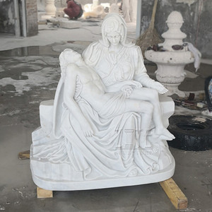 Sculpture religieuse en marbre sculpté de haute qualité, Pietà - Product Image 5