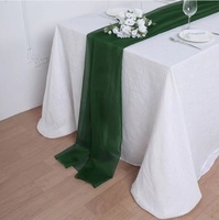 Chemin de table en polyester transparent personnalisable, style européen, pour la décoration de banquets d'hôtel et de mariages, vente en gros transfrontalière