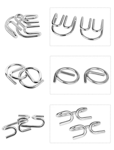 Vente flash : Jeu de puzzle en métal, <span class=keywords><strong>casse</strong></span>-tête, solutions - Product Image 4