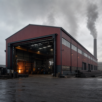 Atelier métallique préfabriqué coupe-vent et antirouille, fourni directement par l'usine, structure de stockage commerciale stable et durable