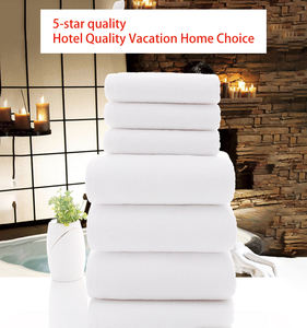 Set di Asciugamani <span class=keywords><strong>da</strong></span> Bagno di Lusso Bianchi per Hotel all'Ingrosso in Cotone Biologico Ecologico con Logo Personalizzato Super Assorbenti e Morbidi per <span class=keywords><strong>Sauna</strong></span> e Spa - Product Image 2