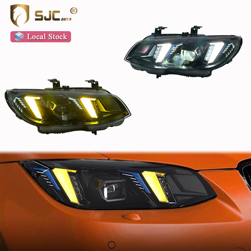 Sjc Snake-Eye Dual-Color LED Headlight Assembly For BMW 3 Series E93 2010-2013 Yellow White DRL
