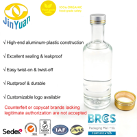 Capuchon en aluminium et plastique personnalisé couleur Pantone avec estampage à chaud or et doublure PE pour vodka, vin, whisky, rhum – Vente directe usine