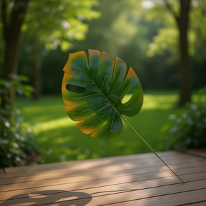 Decorazione con Foglie di Monstera Artificiali Grandi, 12 Pezzi Verdi per Uso Interno ed Esterno - Product Image 2