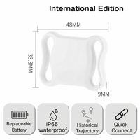 Traceur GPS intelligent pour animaux de compagnie, rechargeable 240 mAh, anti-perte, pour chiens et chats, chargement USB 3.0, compatible Android et iOS