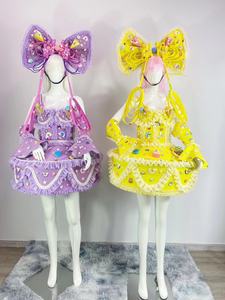 Gaun kue permen kustom kostum pertunjukan Parade liburan karnaval <span class=keywords><strong>Halloween</strong></span> untuk anak perempuan - Product Image 5