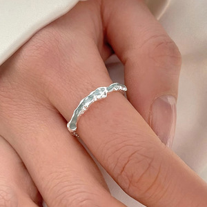 Bijoux en argent sterling 925 Bague en émail bleu menthe de la série Ice <span class=keywords><strong>Lake</strong></span> Texture givrée Conception de colle à goutte pour les fêtes de mariage - Product Image 6