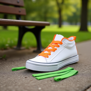 Laccio per scarpe Ilan 140 cm, piatto, verde, per sneakers - Product Image 2