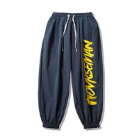Stampa personalizzata logo in nylon/pantaloni della tuta di cotone palestra sport pantaloni larghi per mens Jogger mutanda