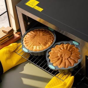Silicone Cake Mold <b>Baking</b> Pan <b>Set</b> 6 Piece Oven Safe Dishwasher Safe For Home <b>Baking</b> - Product Image 4