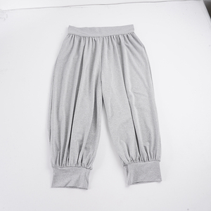 Summer Solid Color Balloon Capri Pants Women Elastic Waist Stretch Jogger Casual Athleisure Trousers - Product Image 6