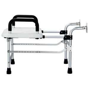 Siège de toilette mural convertible avec accoudoirs réglables en alliage d'aluminium pour personnes âgées et femmes enceintes - Product Image 5