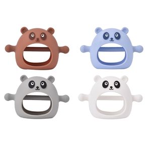 Gran oferta, <span class=keywords><strong>mordedor</strong></span> de silicona para bebé, <span class=keywords><strong>mordedor</strong></span> de grado alimenticio para niños, lindo <span class=keywords><strong>oso</strong></span> <span class=keywords><strong>Panda</strong></span>, juguete sensorial calmante, guantes mordedores de silicona para bebé - Product Image 2