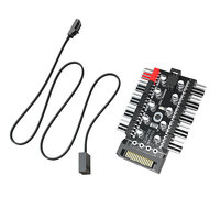 Kipas sasis komputer multi-antarmuka 4-Pin kecil dengan kontrol suhu PWM pemanjang regulasi kecepatan satu hingga sepuluh 12V PC