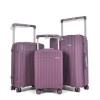 Baigou Vente en gros de valises de voyage de luxe à 4 roues antivol en PP, ensembles de bagages à roulettes larges, valises 20-24-28