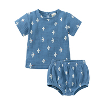 Vêtements pour bébés filles en lin et coton personnalisés, ensembles courts pour nouveau-nés, ensembles de vêtements pour bébés garçons, tenues d'été, vêtements pour enfants en gros