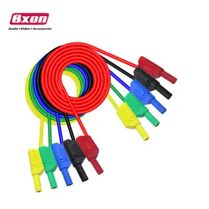 Safety 4mm banana plug 18AWG test leads 100cm stackable banana plug testing cable high voltage test leads