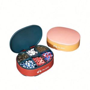 Boîte à pilules portable de conception moderne pour 7 jours, mini organisateur hebdomadaire, logo personnalisé imprimé, matériau plastique - Product Image 1