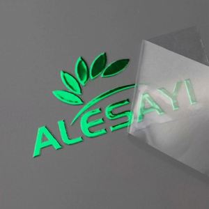 Custom Transparent PVC Metal UV Transfer Sticker Hot Silver Bronzing Logo <b>Label</b> for <b>Packaging</b> <b>Labels</b> - Product Image 2