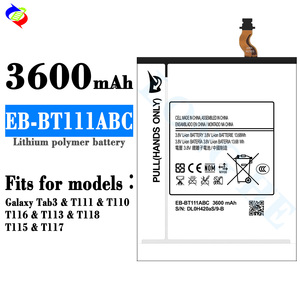 <span class=keywords><strong>Batterie</strong></span> pour <span class=keywords><strong>samsung</strong></span> Galaxy Tab3 lite T111 T110 T116 T113 /T118 EB-BT111ABC 3600mAh <span class=keywords><strong>batterie</strong></span> Au Lithium - Product Image 3